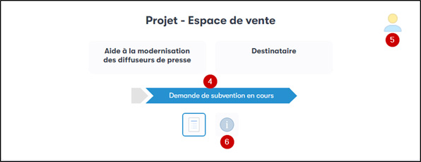 démonstration page d'état d'avancement de la demande